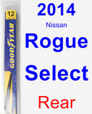 Rear Wiper Blade for 2014 Nissan Rogue Select - Rear