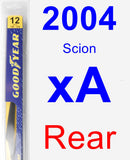 Rear Wiper Blade for 2004 Scion xA - Rear