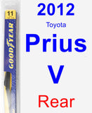 Rear Wiper Blade for 2012 Toyota Prius V - Rear