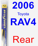 Rear Wiper Blade for 2006 Toyota RAV4 - Rear