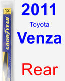 Rear Wiper Blade for 2011 Toyota Venza - Rear