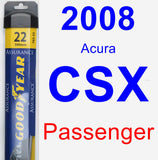 Passenger Wiper Blade for 2008 Acura CSX - Assurance