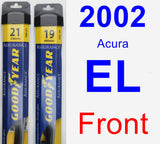 Front Wiper Blade Pack for 2002 Acura EL - Assurance