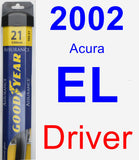 Driver Wiper Blade for 2002 Acura EL - Assurance