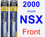 Front Wiper Blade Pack for 2000 Acura NSX - Assurance