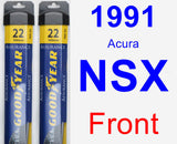 Front Wiper Blade Pack for 1991 Acura NSX - Assurance