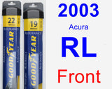 Front Wiper Blade Pack for 2003 Acura RL - Assurance