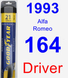 Driver Wiper Blade for 1993 Alfa Romeo 164 - Assurance