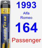 Passenger Wiper Blade for 1993 Alfa Romeo 164 - Assurance
