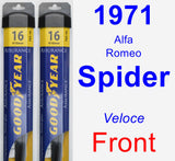 Front Wiper Blade Pack for 1971 Alfa Romeo Spider - Assurance