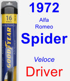 Driver Wiper Blade for 1972 Alfa Romeo Spider - Assurance