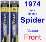 Front Wiper Blade Pack for 1974 Alfa Romeo Spider - Assurance
