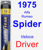 Driver Wiper Blade for 1975 Alfa Romeo Spider - Assurance