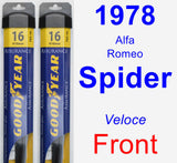 Front Wiper Blade Pack for 1978 Alfa Romeo Spider - Assurance