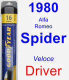 Driver Wiper Blade for 1980 Alfa Romeo Spider - Assurance