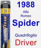 Driver Wiper Blade for 1988 Alfa Romeo Spider - Assurance