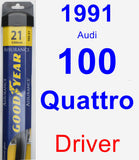 Driver Wiper Blade for 1991 Audi 100 Quattro - Assurance