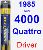 Driver Wiper Blade for 1985 Audi 4000 Quattro - Assurance