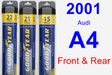Front & Rear Wiper Blade Pack for 2001 Audi A4 - Assurance