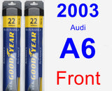 Front Wiper Blade Pack for 2003 Audi A6 - Assurance