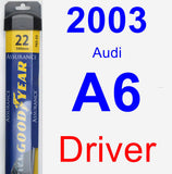 Driver Wiper Blade for 2003 Audi A6 - Assurance