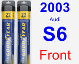 Front Wiper Blade Pack for 2003 Audi S6 - Assurance