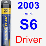 Driver Wiper Blade for 2003 Audi S6 - Assurance
