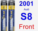 Front Wiper Blade Pack for 2001 Audi S8 - Assurance
