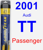 Passenger Wiper Blade for 2001 Audi TT - Assurance