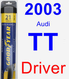 Driver Wiper Blade for 2003 Audi TT - Assurance