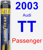 Passenger Wiper Blade for 2003 Audi TT - Assurance