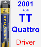 Driver Wiper Blade for 2001 Audi TT Quattro - Assurance