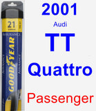 Passenger Wiper Blade for 2001 Audi TT Quattro - Assurance