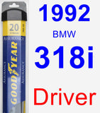 Driver Wiper Blade for 1992 BMW 318i - Assurance