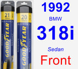 Front Wiper Blade Pack for 1992 BMW 318i - Assurance