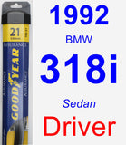 Driver Wiper Blade for 1992 BMW 318i - Assurance