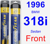 Front Wiper Blade Pack for 1996 BMW 318i - Assurance