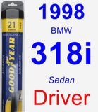 Driver Wiper Blade for 1998 BMW 318i - Assurance