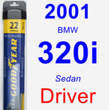 Driver Wiper Blade for 2001 BMW 320i - Assurance