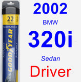 Driver Wiper Blade for 2002 BMW 320i - Assurance