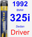 Driver Wiper Blade for 1992 BMW 325i - Assurance