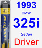 Driver Wiper Blade for 1993 BMW 325i - Assurance