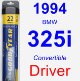 Driver Wiper Blade for 1994 BMW 325i - Assurance