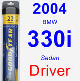 Driver Wiper Blade for 2004 BMW 330i - Assurance