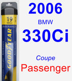 Passenger Wiper Blade for 2006 BMW 330Ci - Assurance