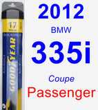 Passenger Wiper Blade for 2012 BMW 335i - Assurance