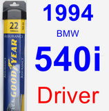 Driver Wiper Blade for 1994 BMW 540i - Assurance