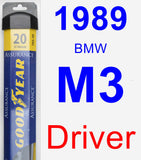 Driver Wiper Blade for 1989 BMW M3 - Assurance
