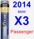 Passenger Wiper Blade for 2014 BMW X3 - Assurance