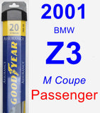 Passenger Wiper Blade for 2001 BMW Z3 - Assurance